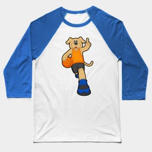 Dog as Basketball player with Basketball Baseball T-Shirt